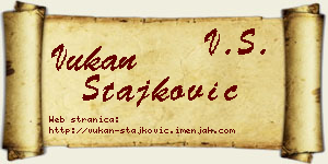 Vukan Stajković vizit kartica